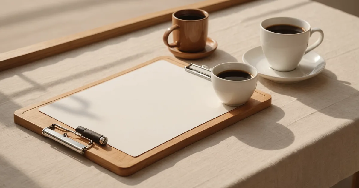 A checklist document on a desk next to product samples ready for shipping to creators